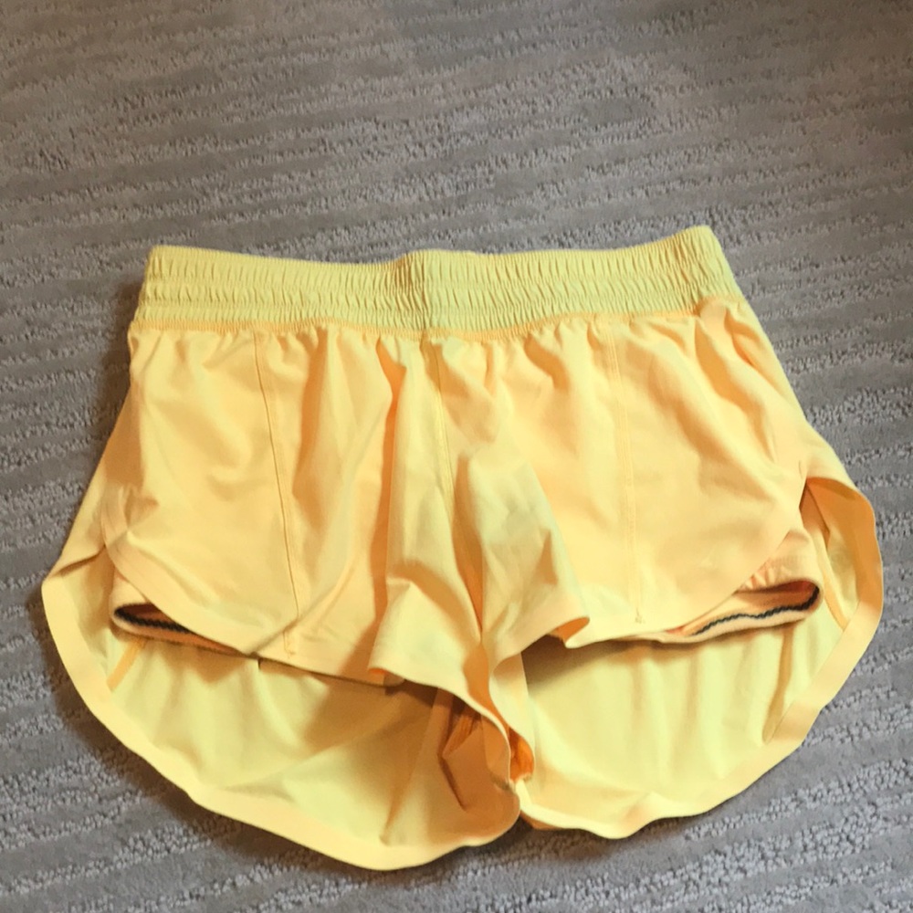 Size 2 lululemon yellow shorts